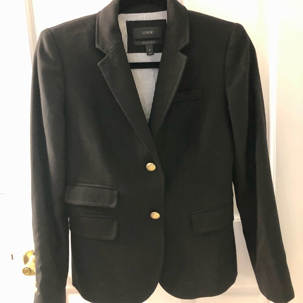 J.Crew schoolboy blazer in black. Size 0.